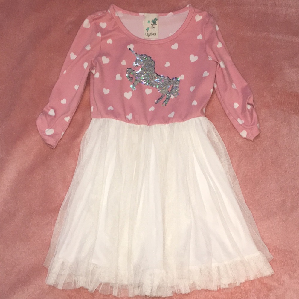 Girls Size 6 Sequin Unicorn Dress